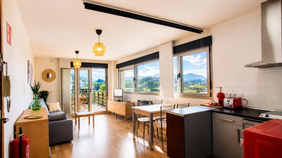 Bird's eye view, Balcony/Terrace, Kitchen or kitchenette, Living room, Dining area