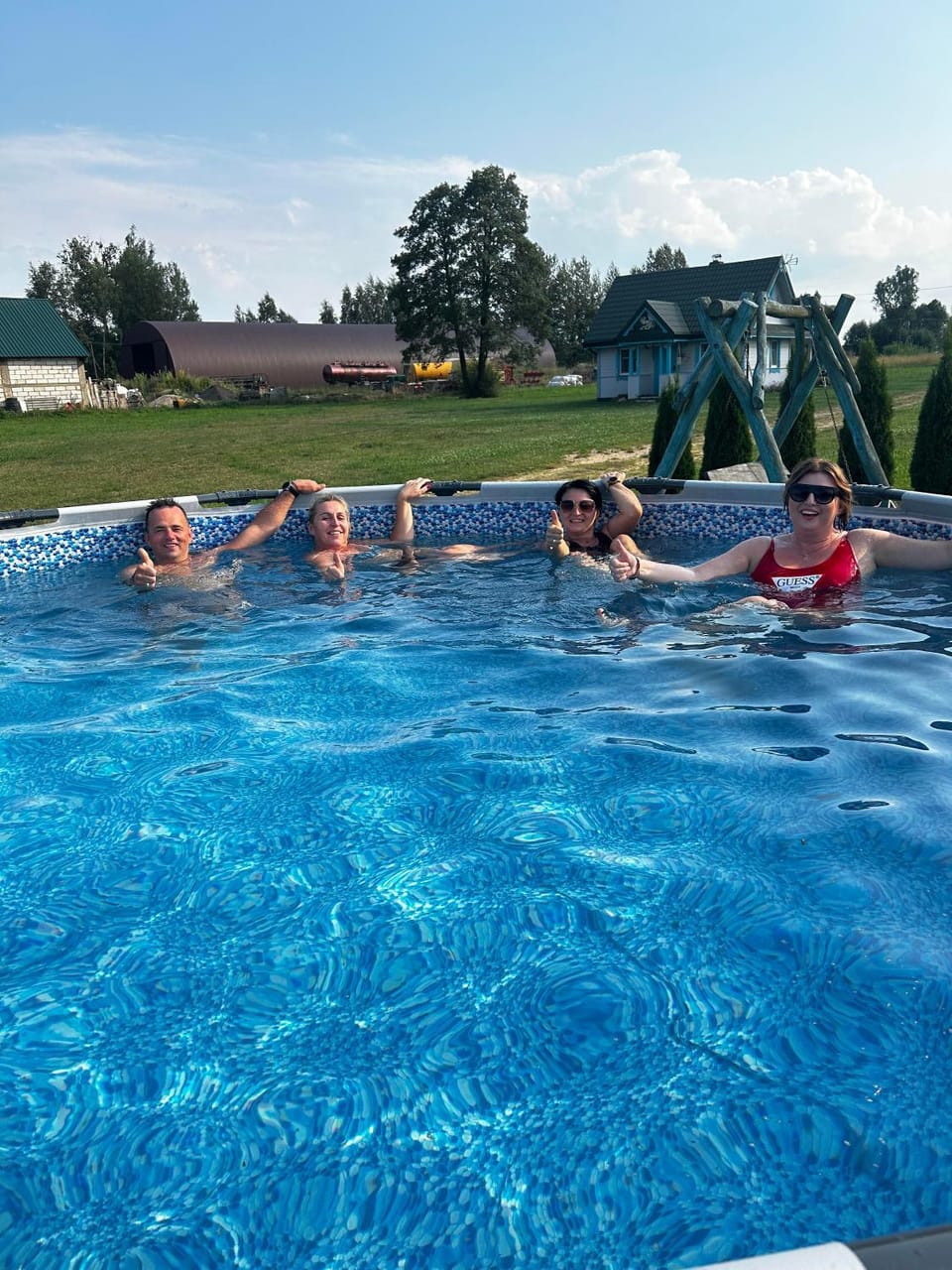 Swimming pool, group of guests