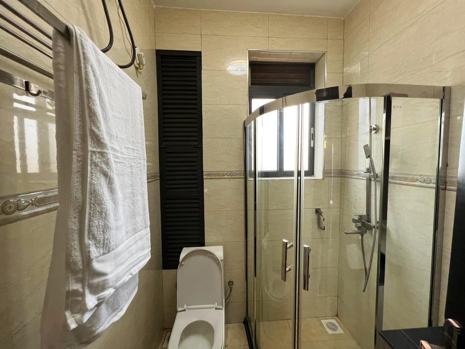 Shower, Toilet, Bathroom, towels