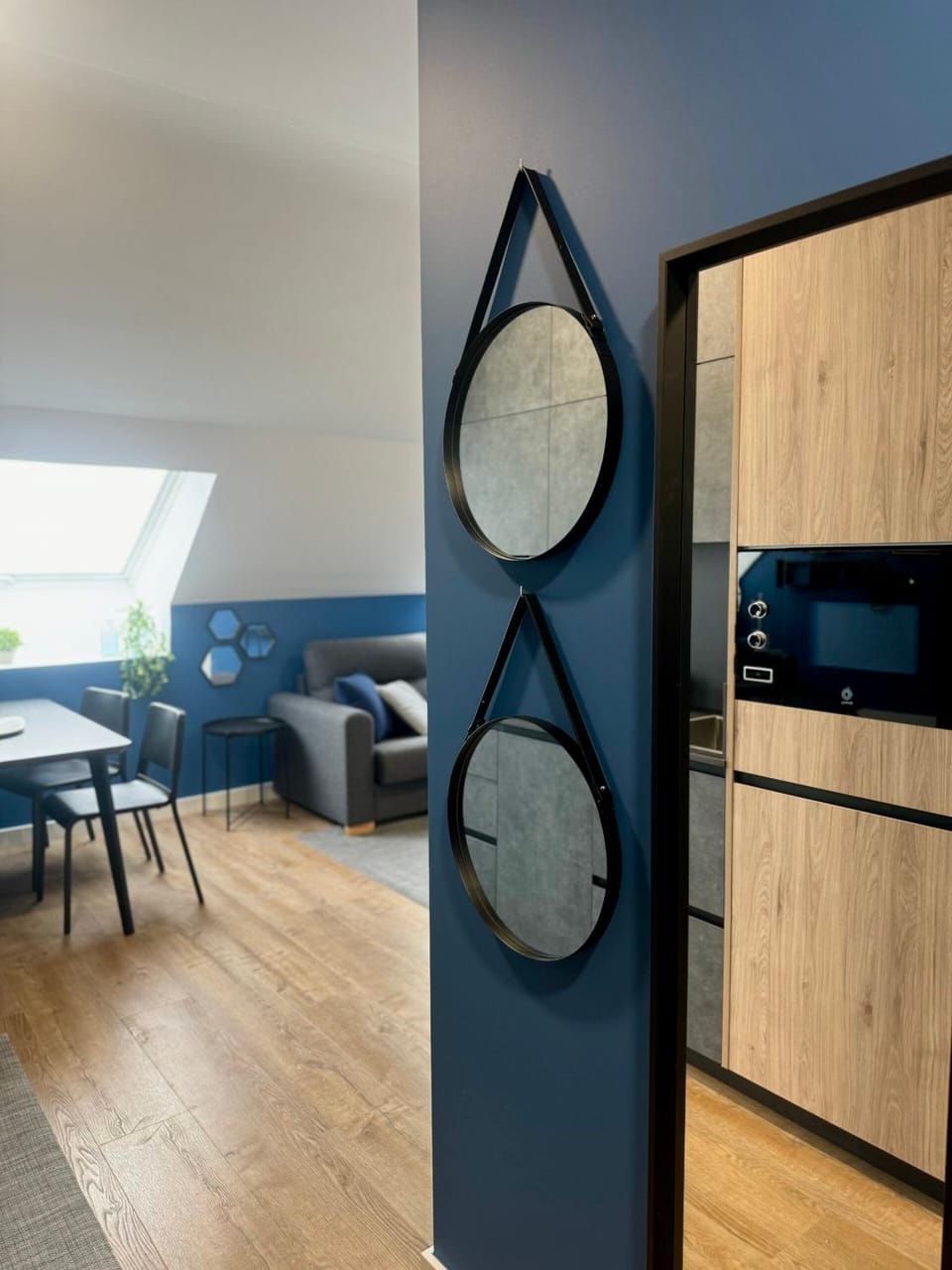 Kitchen or kitchenette, Living room, Dining area