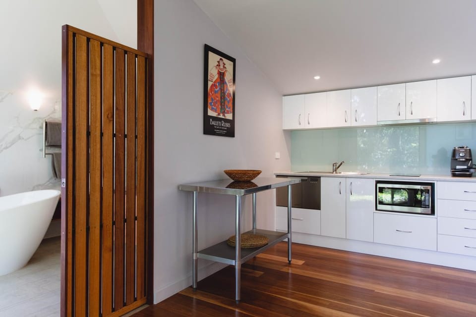 Kitchen or kitchenette, minibar, stove