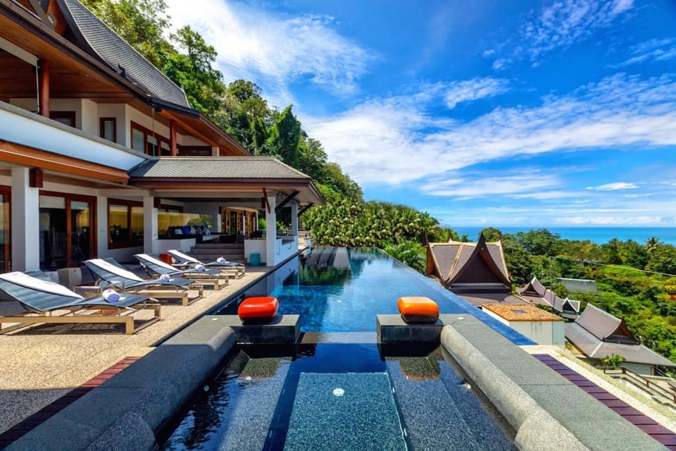 Patio, Balcony/Terrace, Seating area, Pool view, Sea view, Swimming pool, Swimming pool, sunbed