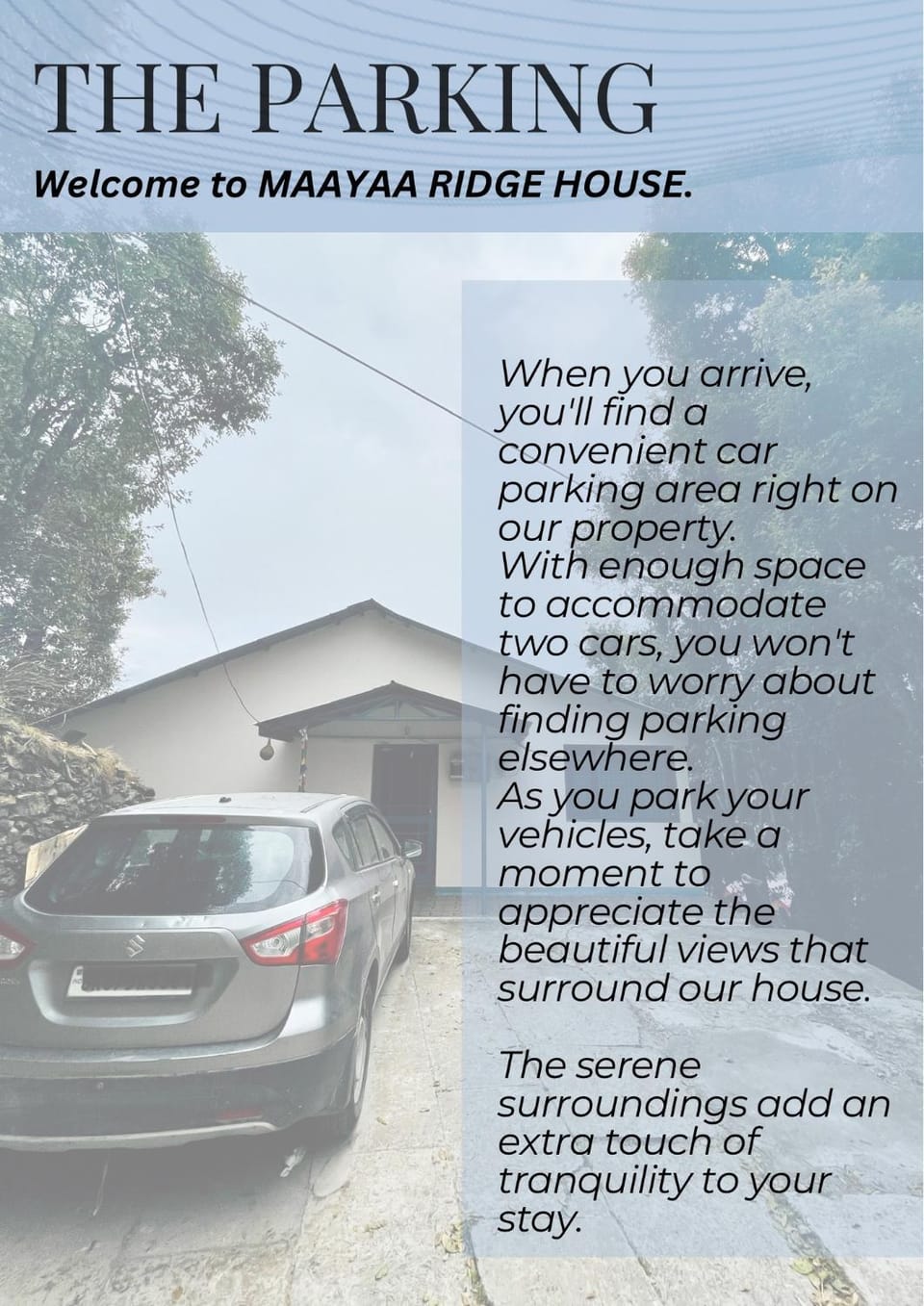 Text overlay, Parking