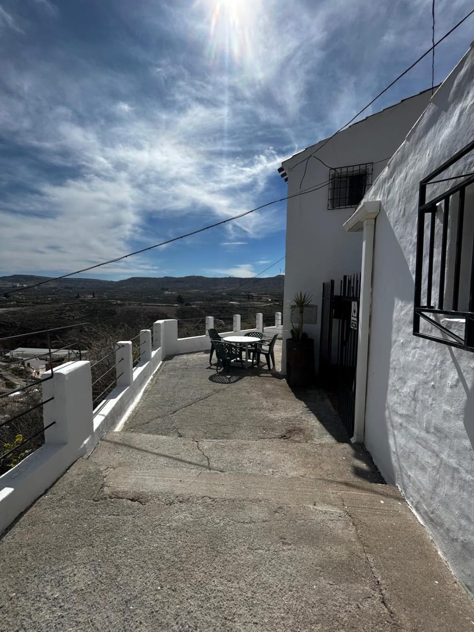 Property building, Natural landscape, View (from property/room), Balcony/Terrace, Dining area, Mountain view
