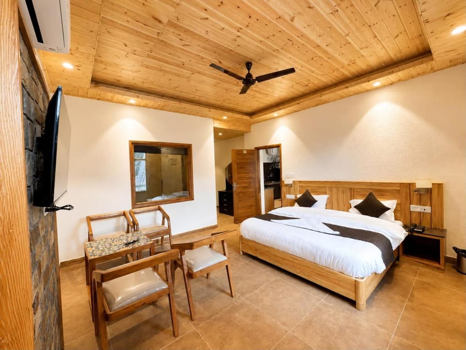 Bed, TV and multimedia, Living room, Photo of the whole room, Seating area, Bedroom, wardrobe, air conditioner
