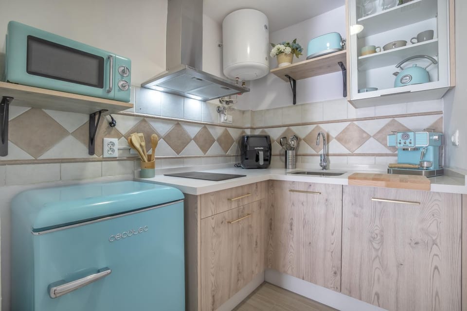 Coffee/tea facilities, Kitchen or kitchenette, minibar, stove, toaster