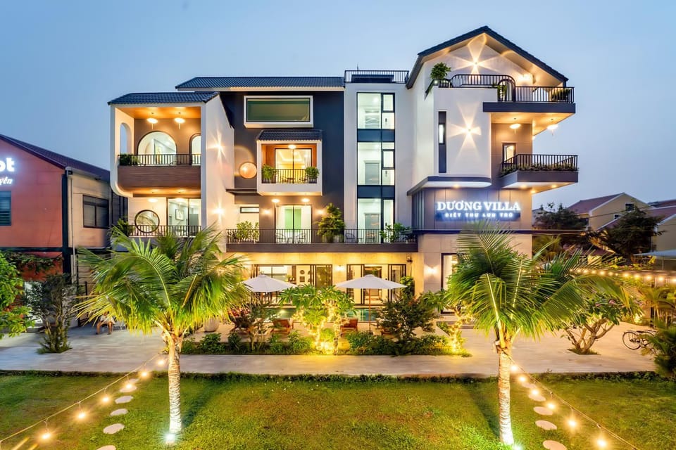 Property building, Night, Garden