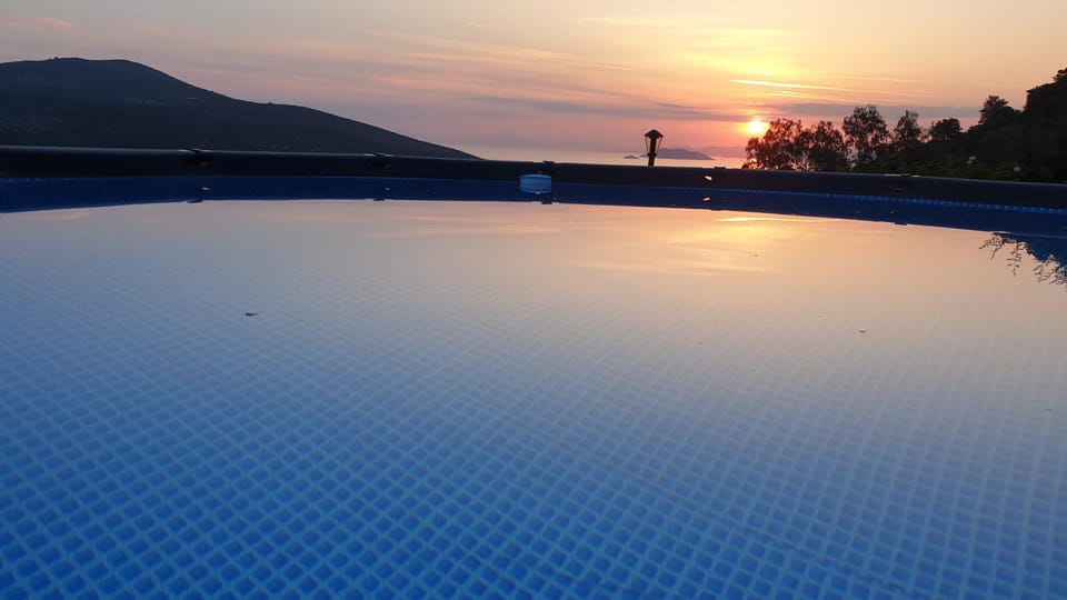 Swimming pool, Sunrise, Sunset