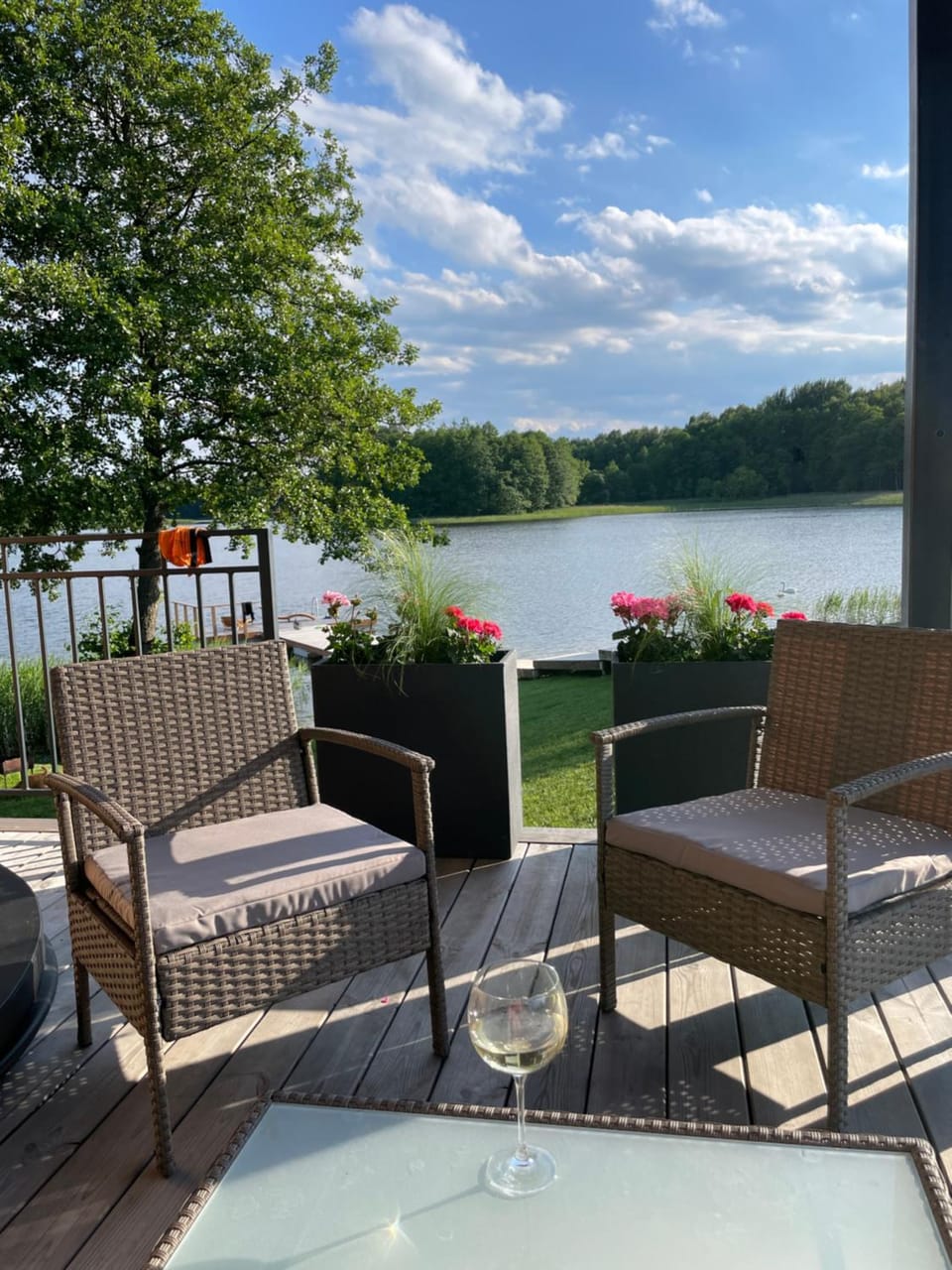 Natural landscape, Sauna, Lake view