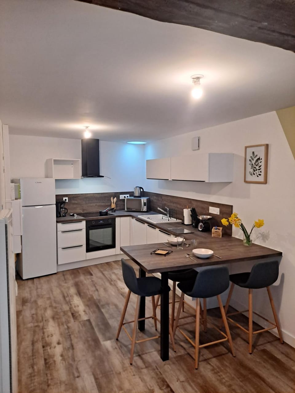 Kitchen or kitchenette, Dining area, dishwasher, minibar, pet friendly, stove