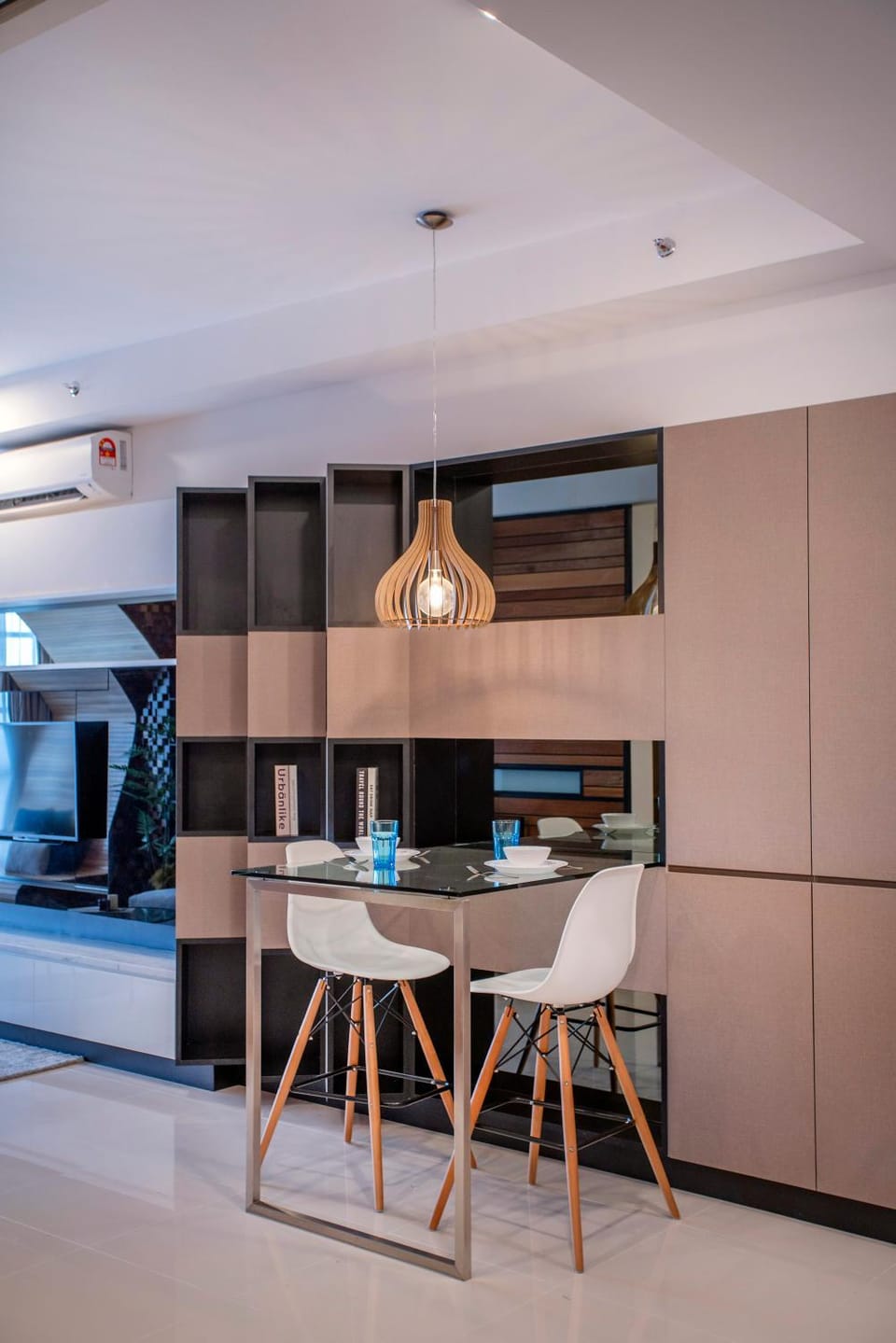 Dining area, air conditioner