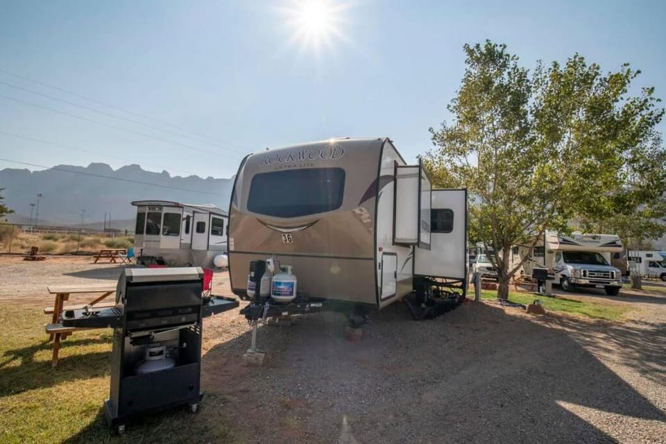 Moab RV Resort Glamping Trailer OK36 House in Utah