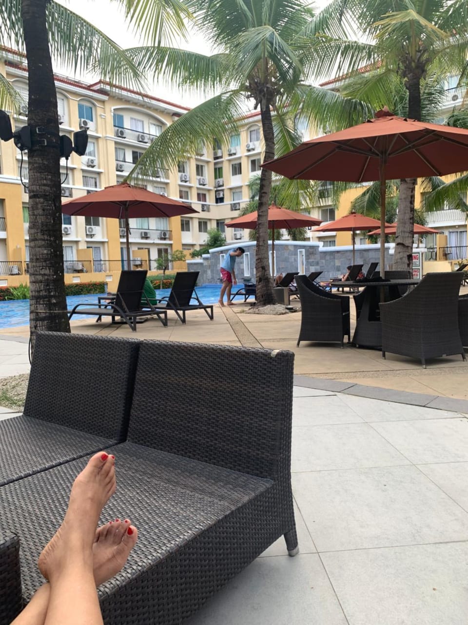 Pool view, Swimming pool, sunbed