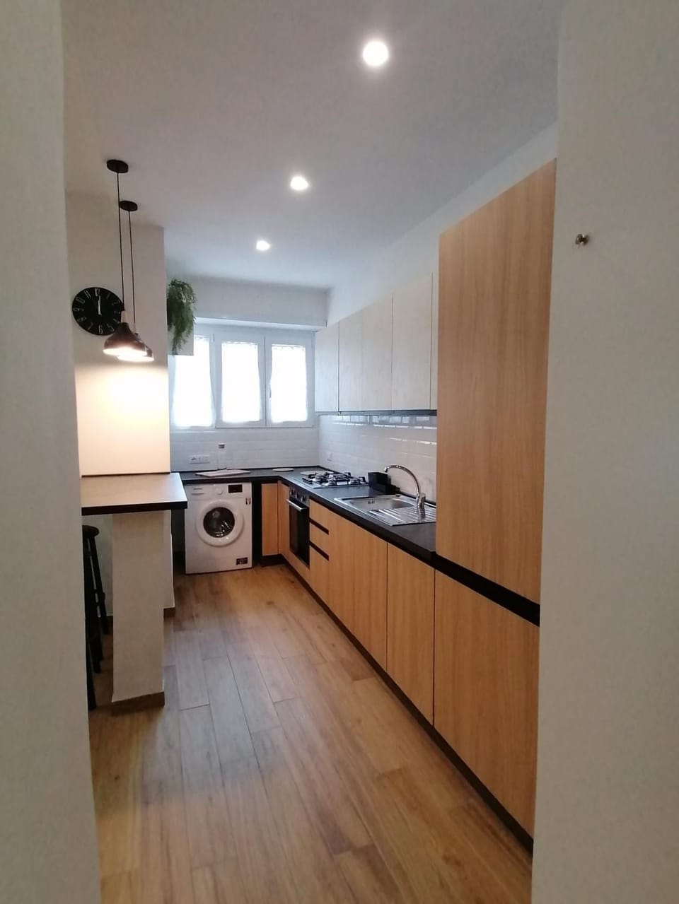 Kitchen or kitchenette, pet friendly, stove, washing machine