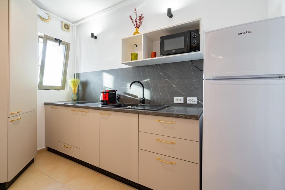 Coffee/tea facilities, Kitchen or kitchenette, minibar, stove