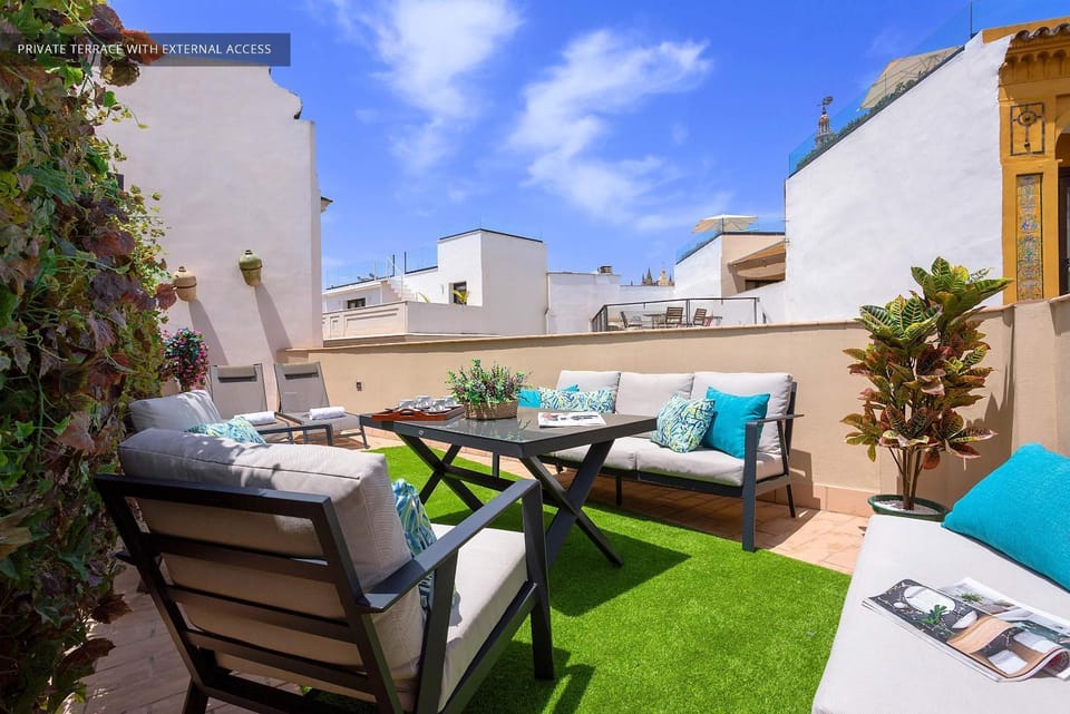 Spring, Day, View (from property/room), Balcony/Terrace, Living room, Dining area, sunbed