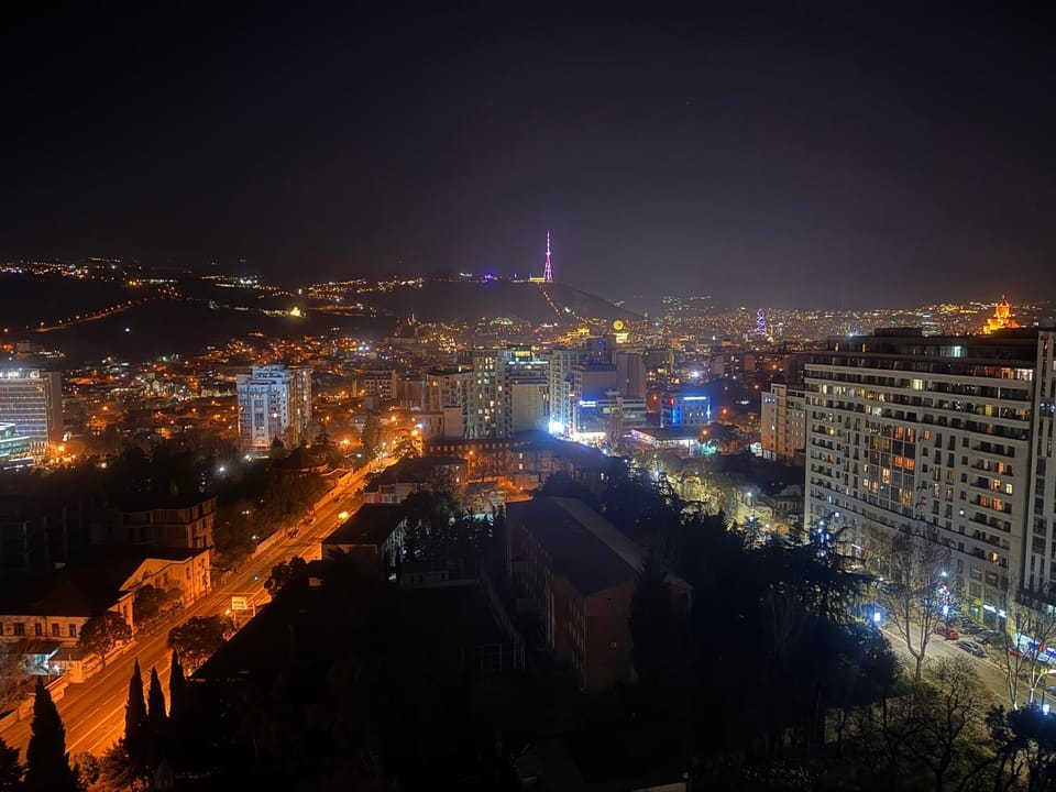Property building, Night, Bird's eye view, City view