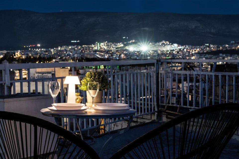 Night, View (from property/room), Balcony/Terrace, City view