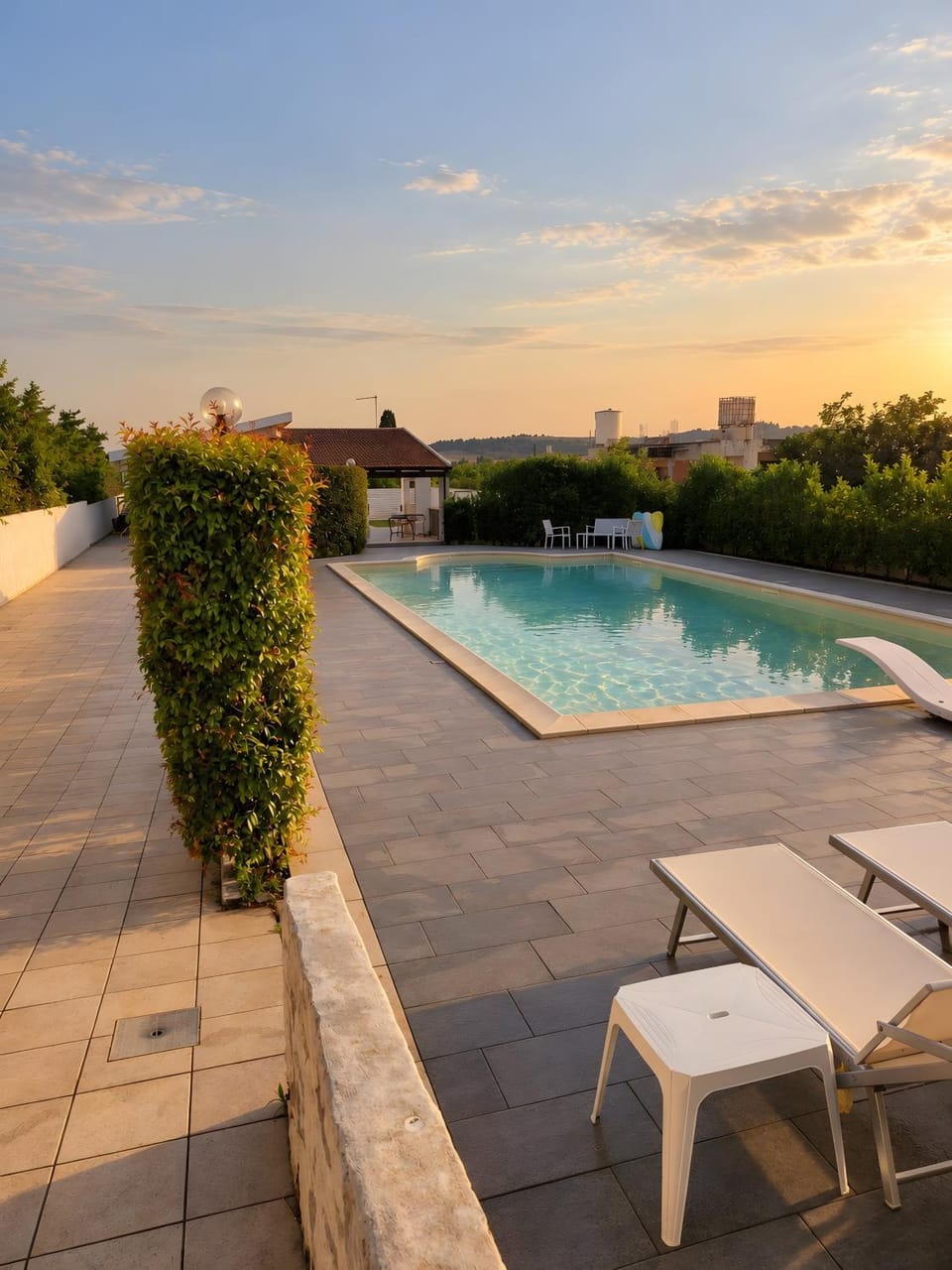 Property building, Living room, Swimming pool