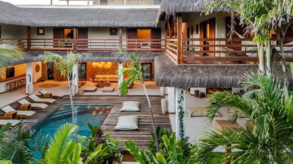 Property building, Patio, Natural landscape, Garden, Garden view, Pool view, Swimming pool, sunbed