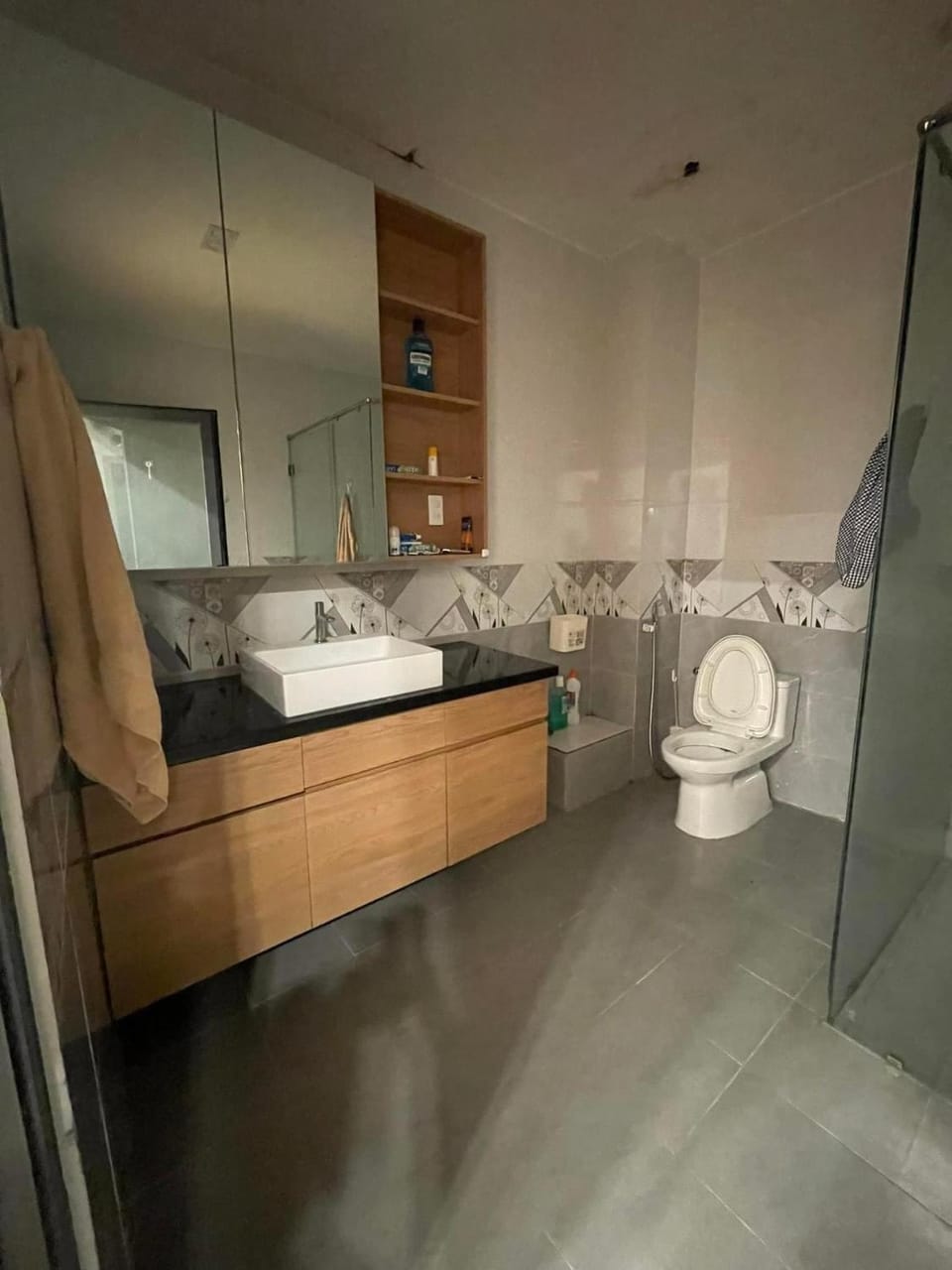 Shower, Toilet, Bathroom, towels