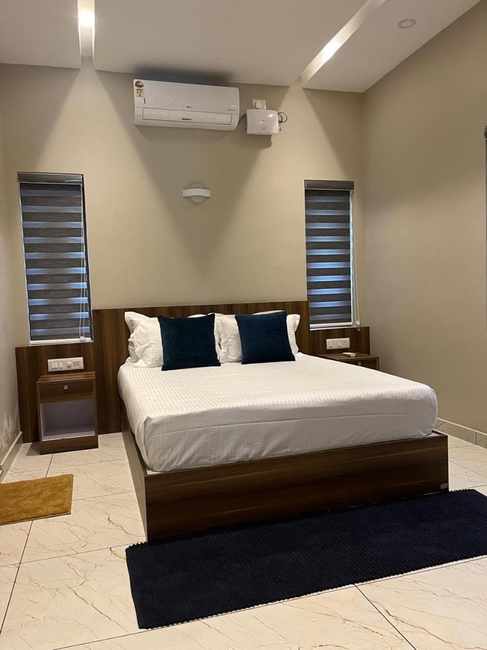 Bed, Living room, air conditioner