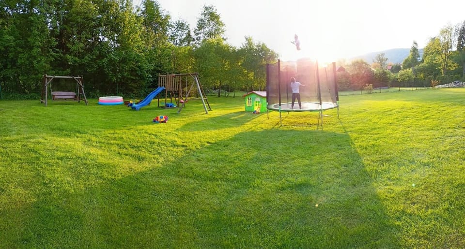 Spring, Day, Natural landscape, Children play ground, Garden, Garden view