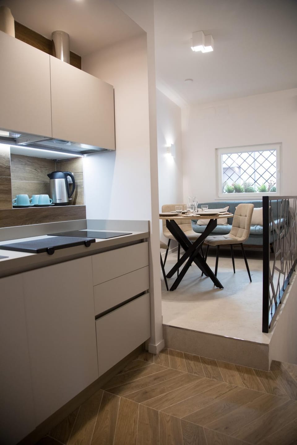 Kitchen or kitchenette, Living room, Dining area