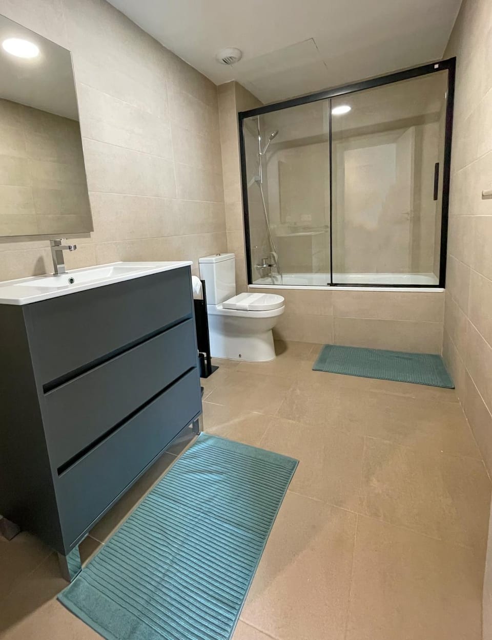 Bathroom, Living room