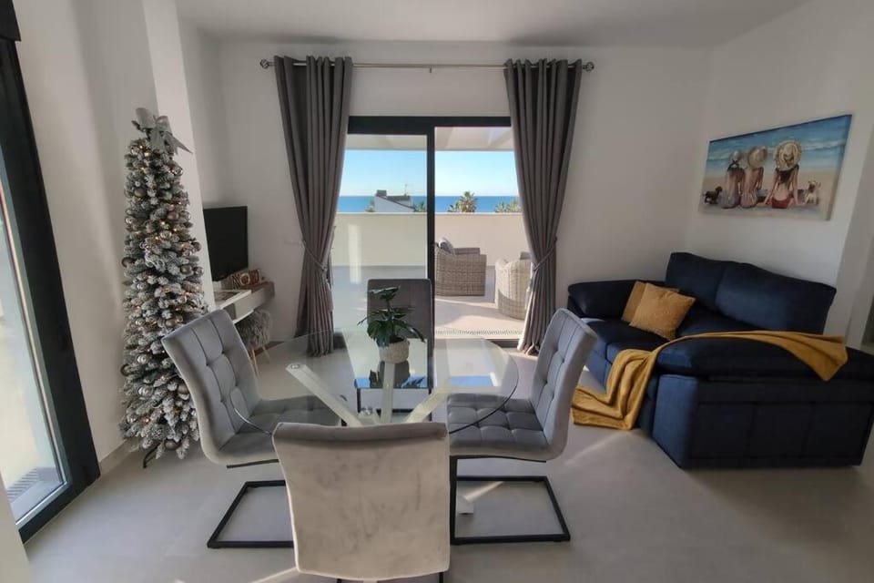 Living room, Seating area, Dining area, Sea view