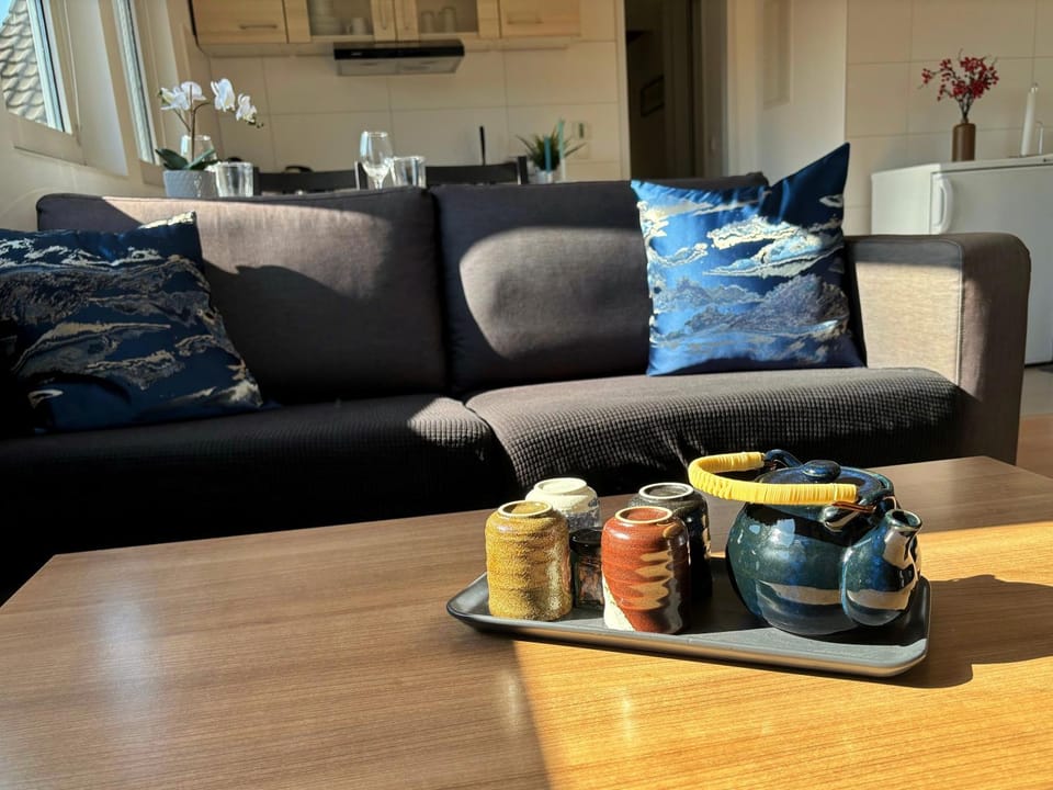 Bed, Living room, Seating area