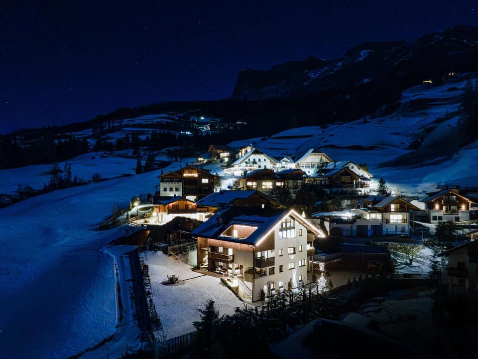 Night, Bird's eye view, Winter