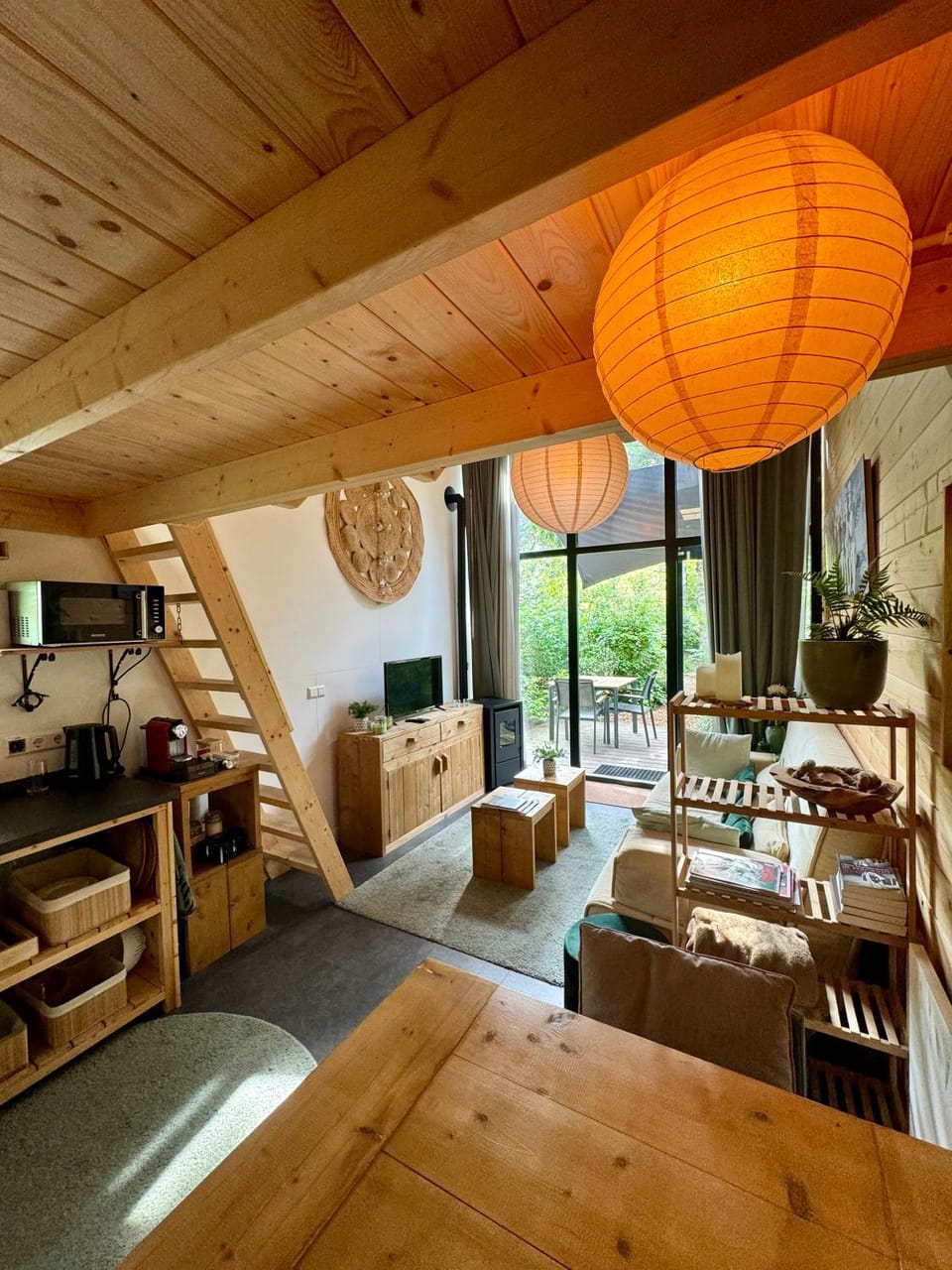 Kitchen or kitchenette, Living room, Photo of the whole room, Dining area