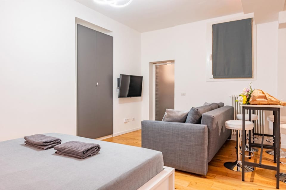 Bed, TV and multimedia, Living room, Photo of the whole room, Seating area, Bedroom