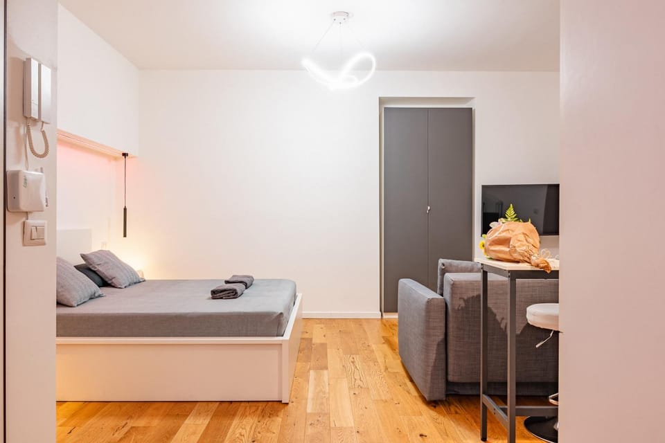 Bed, TV and multimedia, Living room, Photo of the whole room, Seating area, Bedroom, wardrobe