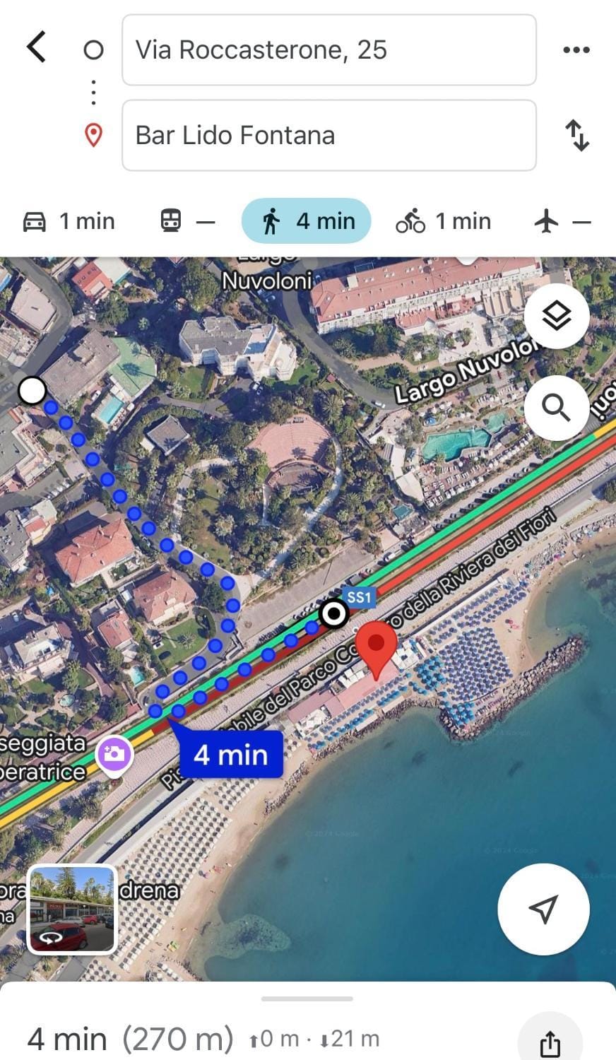 Mapa Holiday Sanremo 25 Apartment in Sanremo