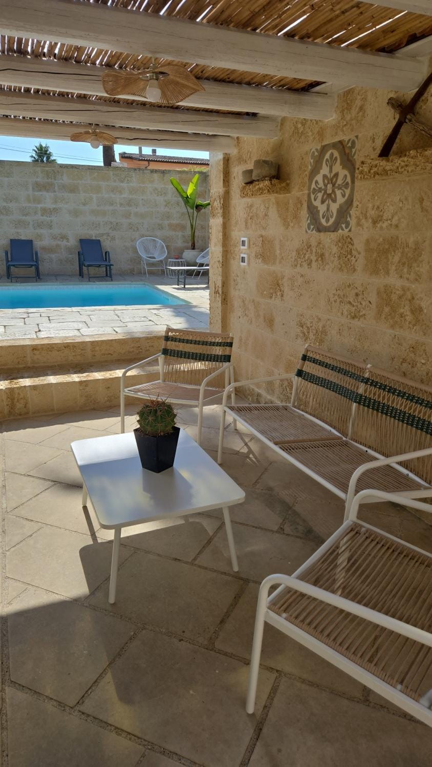 Patio, Garden, Swimming pool