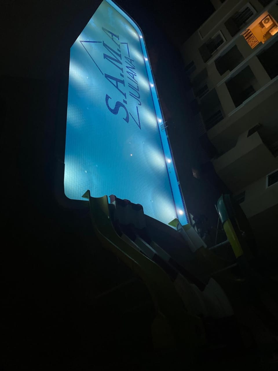 Night, Swimming pool