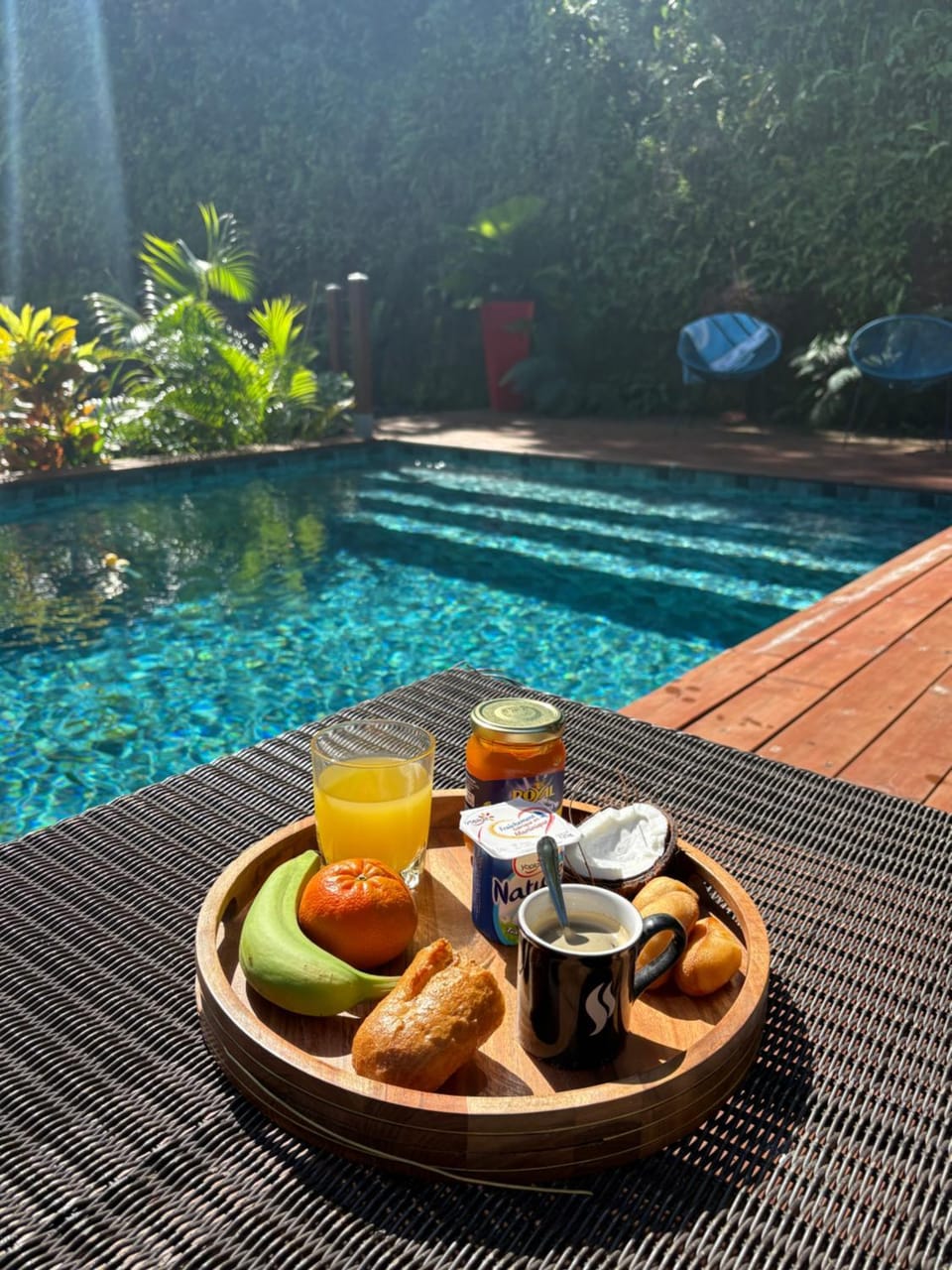 Patio, Pool view, Swimming pool, Breakfast