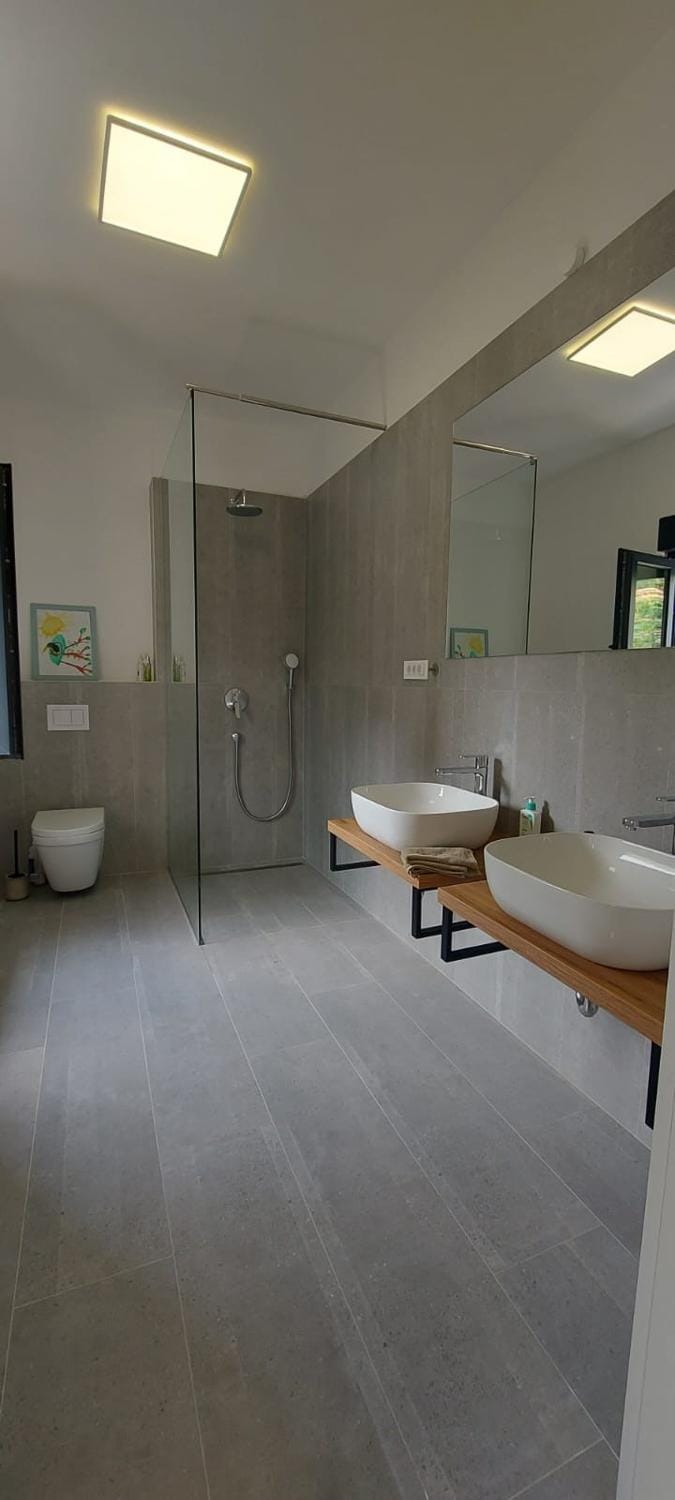 Shower, Toilet, Bathroom, towels