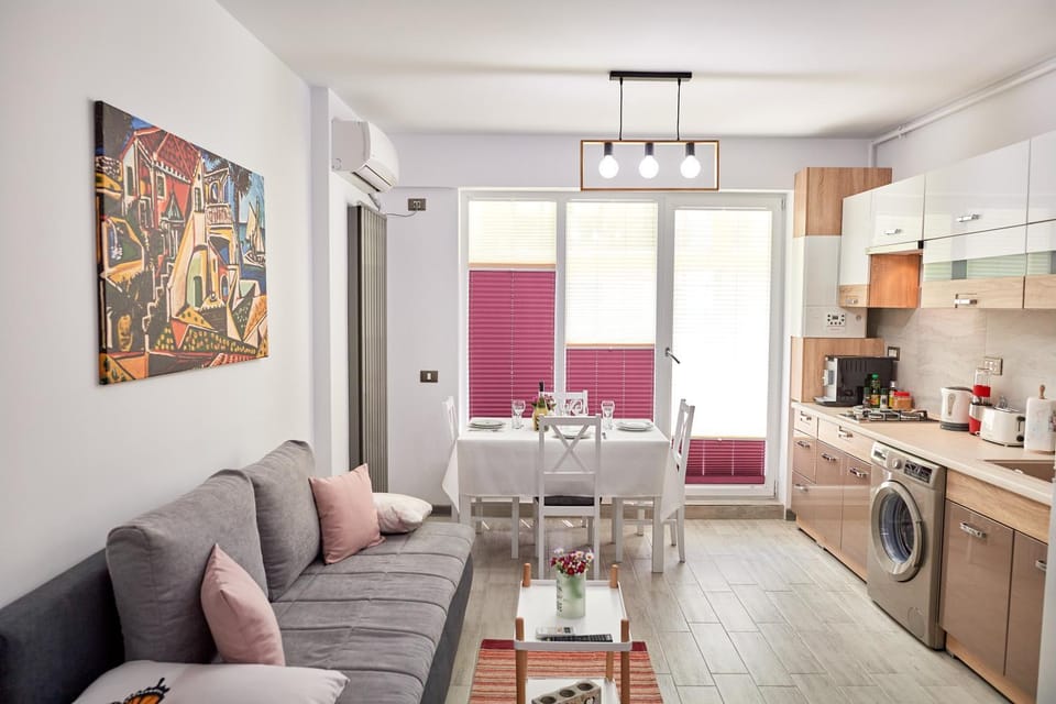 Living room, kitchen