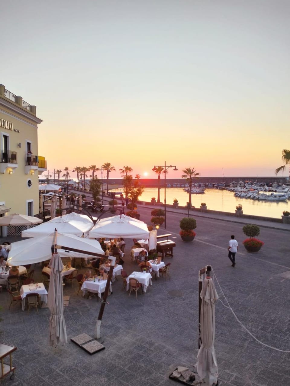 Property building, Beach, Sea view, Sunset