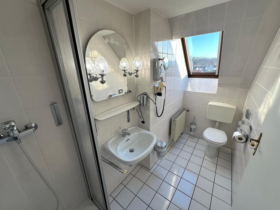Shower, Toilet, Bathroom, hair dryier