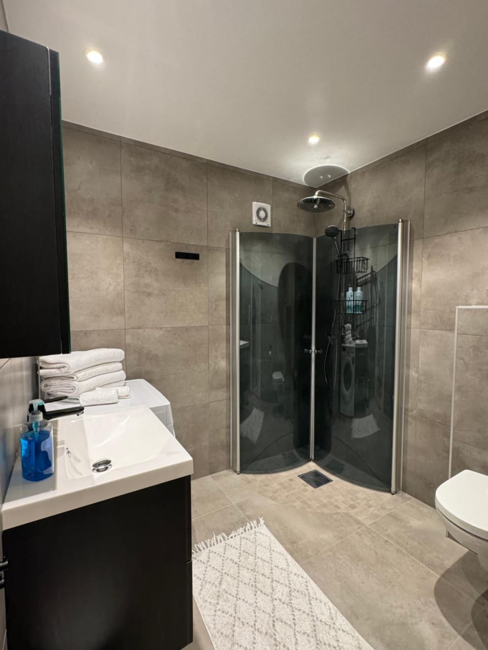 Bathroom, towels
