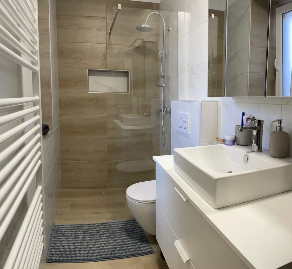 Shower, Toilet, Bathroom, towels
