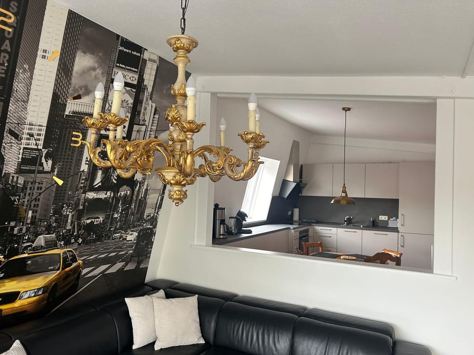Living room, kitchen