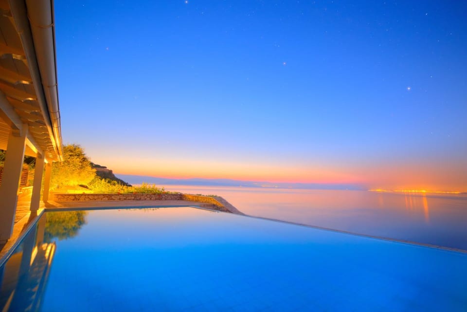 Natural landscape, Pool view, Sea view, Swimming pool, Sunset