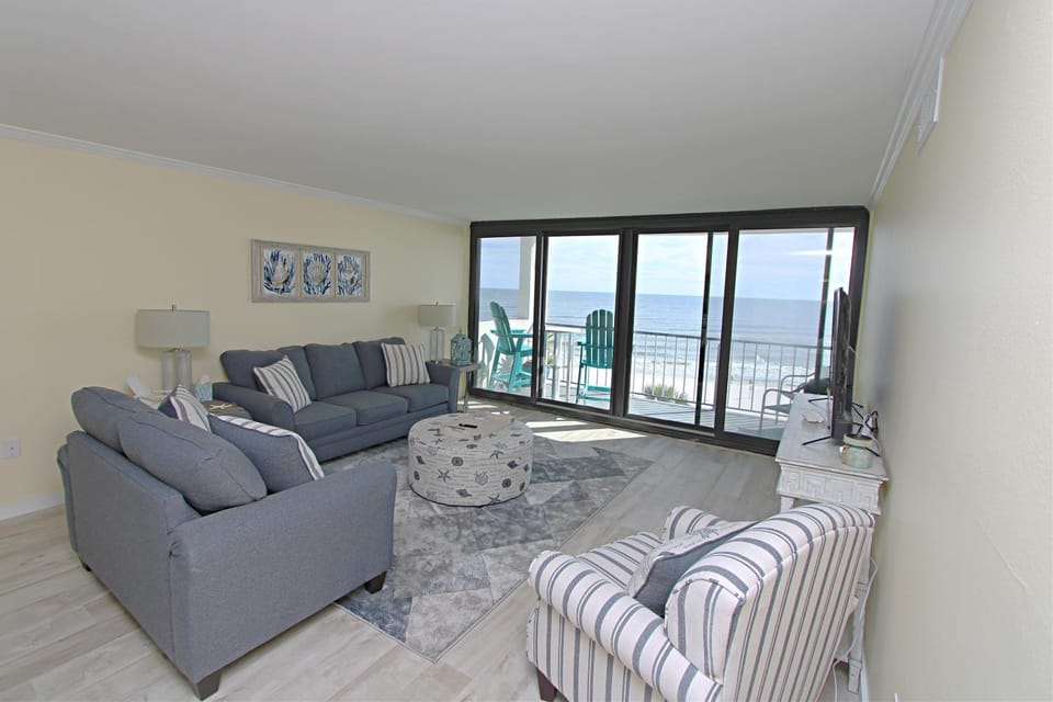 Living room, Seating area, Sea view