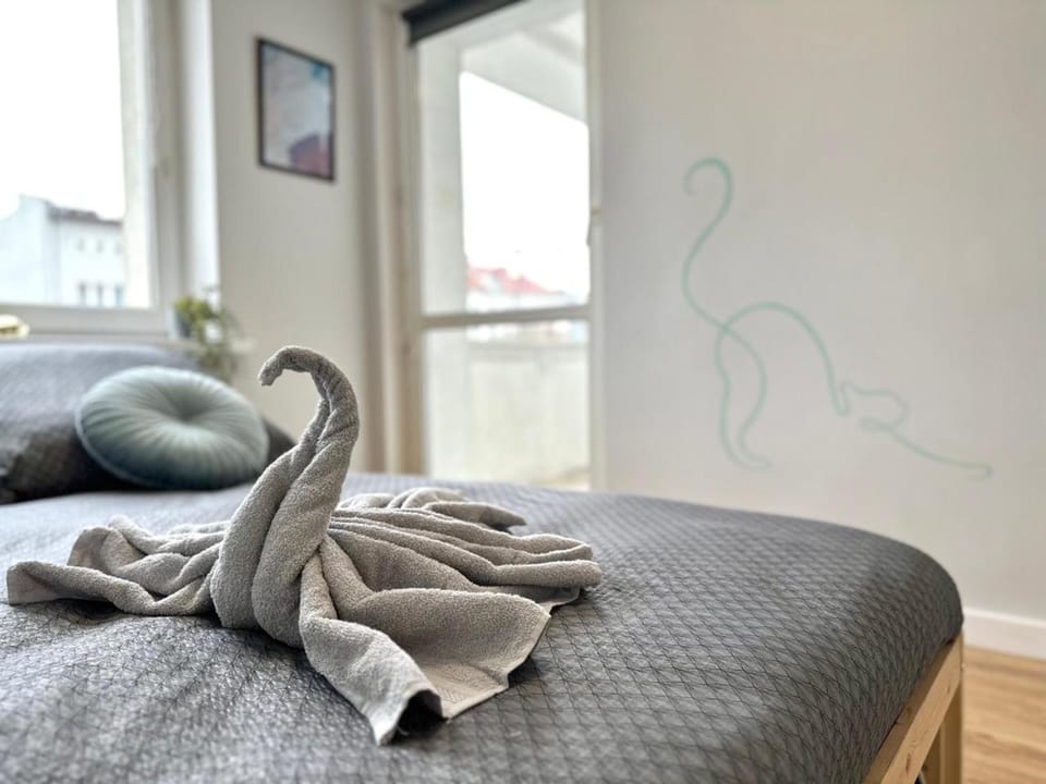 Bed, Photo of the whole room, towels