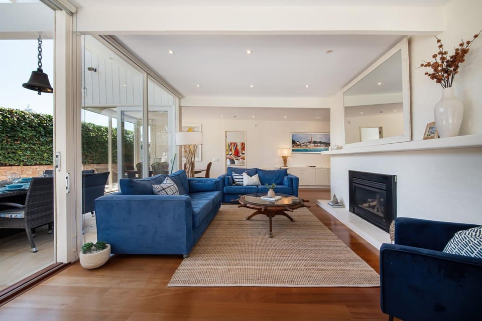 Living room, fireplace